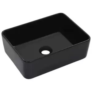 Image of VidaXL Ceramic Wash Basin - Black