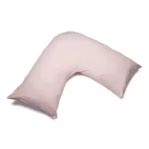 Image of Belledorm Easycare Percale V-Shaped Orthopaedic Pillowcase (One Size) (Blush)