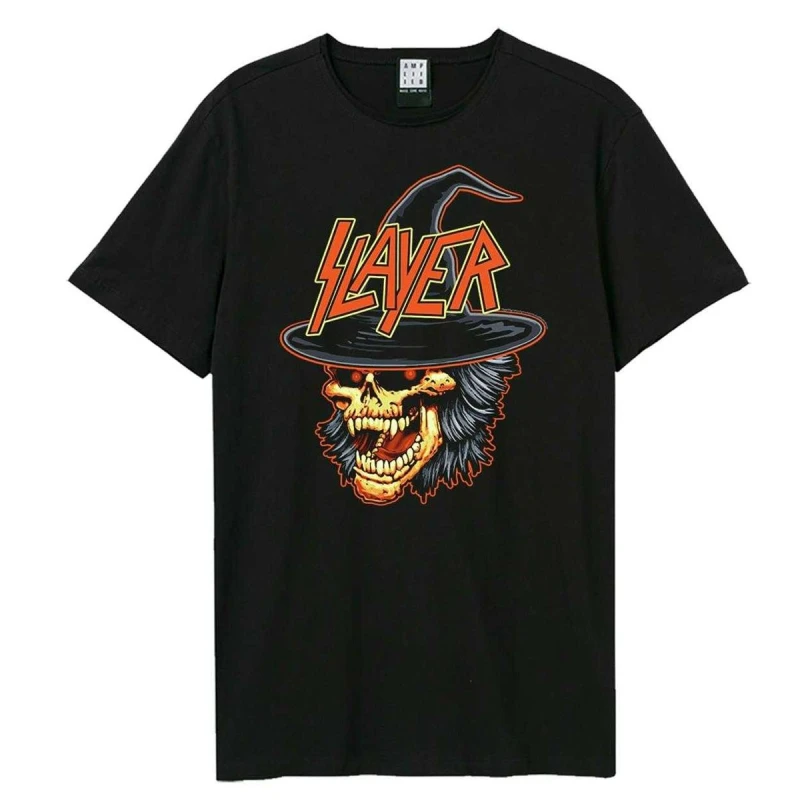 Image of Amplified Amplified Men Halloween Skull Slayer T-Shirt in Black Size: X-Small Black XS Male 5063852064007