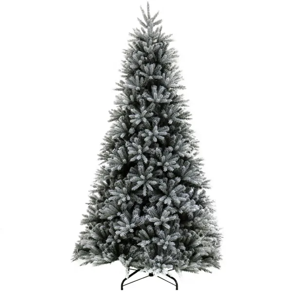 Image of 7.5ft Snowy St Petersburg Fir Christmas Tree Green