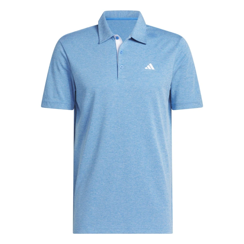 Image of adidas Heather Polo Shirt Mens Lucid Blue male S
