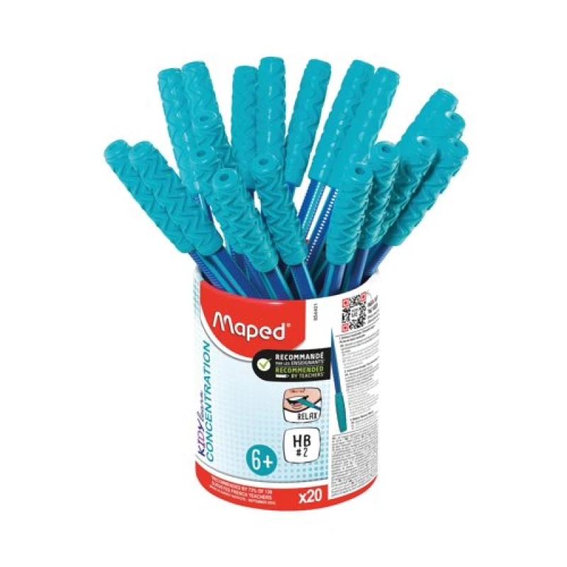 Image of Maped Maped Kidy Learn Pot of Pencils + Chew Top (Pack of 20) 854401 854401