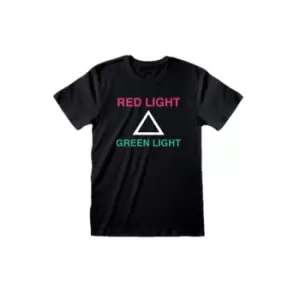 Image of Squid Game Unisex Adult Red Light Green Light T-Shirt (XXL) (Black)