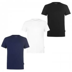 Image of Pierre Cardin 3 Pack Tees Mens - Black/Wht/Navy