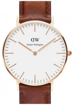 Image of Daniel Wellington Unisex Classic St Mawes 36mm Rose Gold Watch