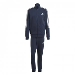 Image of adidas 3 Stripe Tracksuit Mens - Navy/White