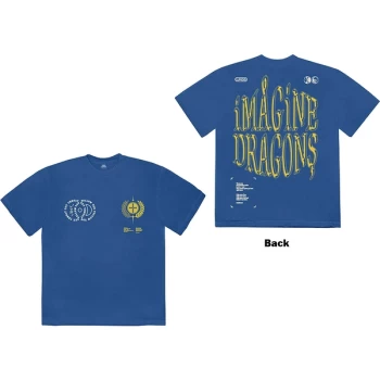 Image of Imagine Dragons - Lyrics Unisex Medium T-Shirt - Blue