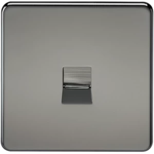 Image of KnightsBridge Screwless Black Nickel Telephone Extension Socket