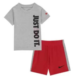 Image of Nike Do It T-Shirt & Shorts Set - Red