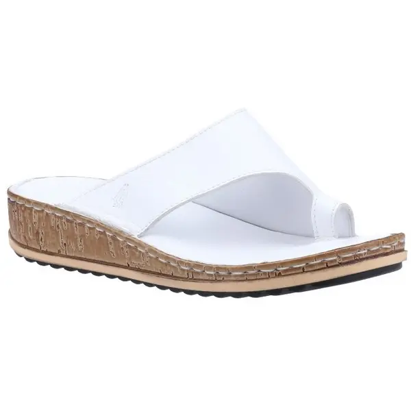 Image of Hush Puppies Womens Elissa Toe Post Wedge Slide Sandals - UK 8