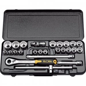 Image of Elora 25 Piece 1/2" Drive Bi Hex Socket Set Metric 1/2"