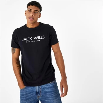Image of Jack Wills Carnaby Logo T-Shirt - Black NG