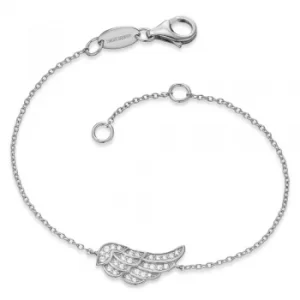 Image of Angel Whisperer Silver Angel Wing Bracelet ERB-LILWING-ZI
