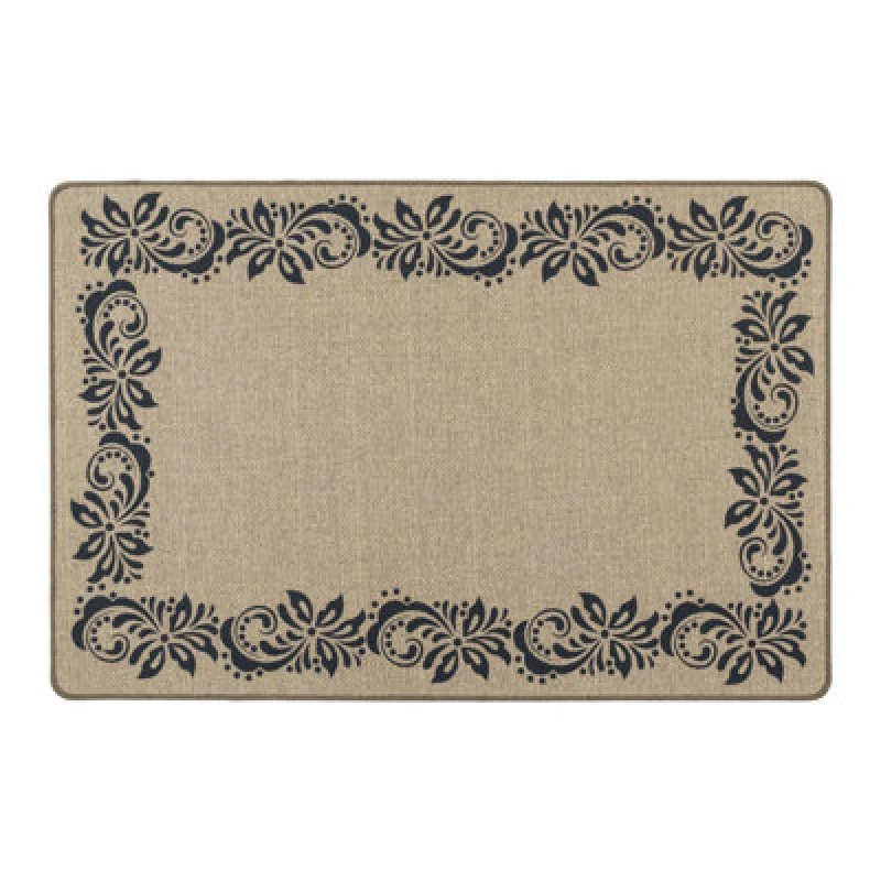 Image of Jvl Elegance Doormat, Scroll Boarder - 50X75Cm