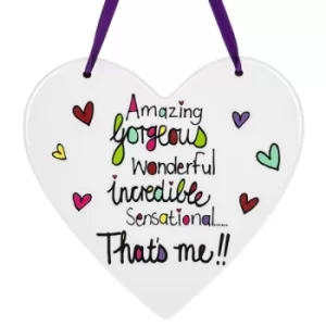 Image of Just Saying Hanging Heart Gorgeous