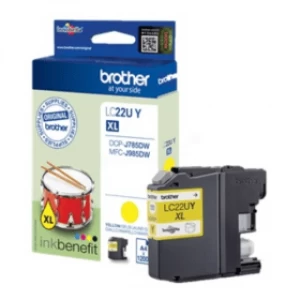 Image of Brother LC22U Yellow Ink Cartridge