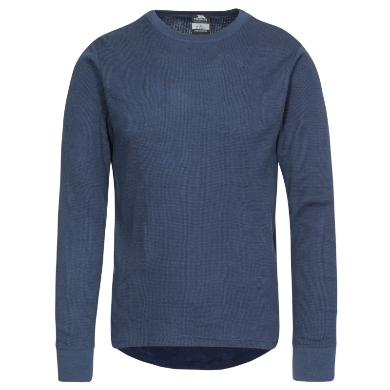Image of Trespass Trespass Men Unify Thermal Base Layer Top in Navy Size: X-Small Navy XS Male 5057520808017