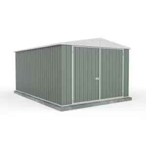Image of Mercia Absco Utility 10 X 15 Apex Metal Workshop Shed Pale Eucalyptus