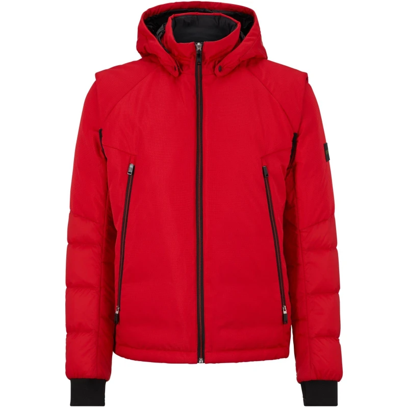 Image of Boss Mens Junior Juniper Medium Puffer Jacket Bright Red male L