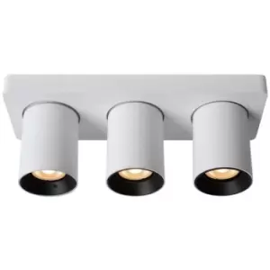 Image of Lucide NIGEL - Ceiling Spotlight - LED Dim to warm - GU10 - 3x5W 2200K/3000K - White