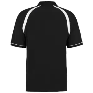 Image of Kustom Kit Oak Hill Mens Short Sleeve Polo Shirt (S) (Black/White)