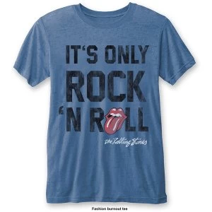 Image of The Rolling Stones - It's Only Rock 'n Roll Unisex Medium T-Shirt - Blue