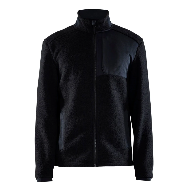 Image of Craft CRAFT Men ADV Explore Pile Fleece Jacket in Black Size: Medium Black M Male 5063377063394