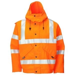 Image of B Seen Gore Tex Bomber Jacket for Foul Weather Medium Orange Ref