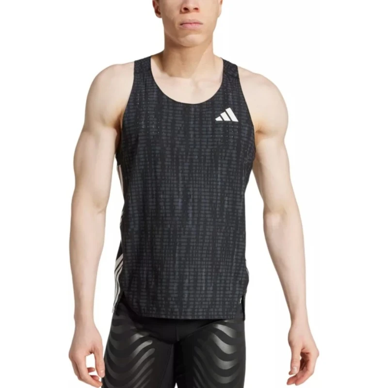Image of Adidas Adizero Black Sleeveless Shirt, Size XL