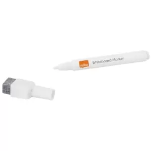 Image of Nobo Whiteboard Pen White Fine Bullet Tip 6 Pack