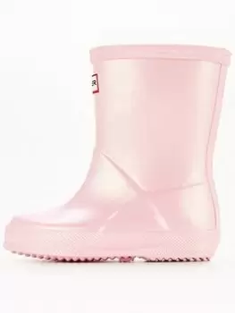 Image of Hunter Hunter Kids First Classic Nebula Wellington Boot, Pink, Size 8 Younger