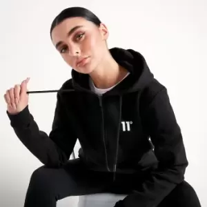 Image of Womens Core Full Zip Hoodie - Black - UK 8