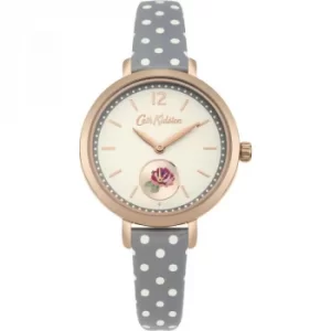 Image of Ladies Cath Kidston Wells Rose Grey Spot Watch