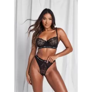 Image of Missguided High Leg Brazilian Brief - Black