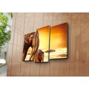 Image of 3PATK-19 Multicolor Decorative Canvas Painting (3 Pieces)