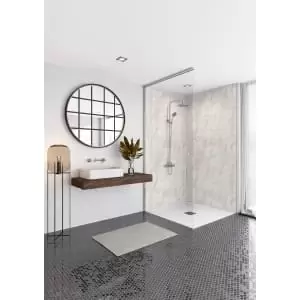 Image of Mermaid Elite Himalayan Marble Post Form Single Shower Panel 2420 x 1200mm