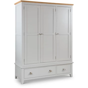 Image of 3 Door 2 Drawer Combi Wardrobe Elephant Grey - Elise
