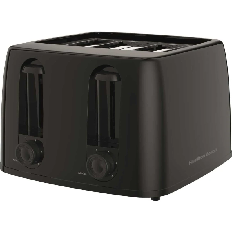 Image of Hamilton Beach HB4T5032B HB4T5032B 1300W Essential Toaster 4 Slice - Black Hamilton Beach HB4T5032B