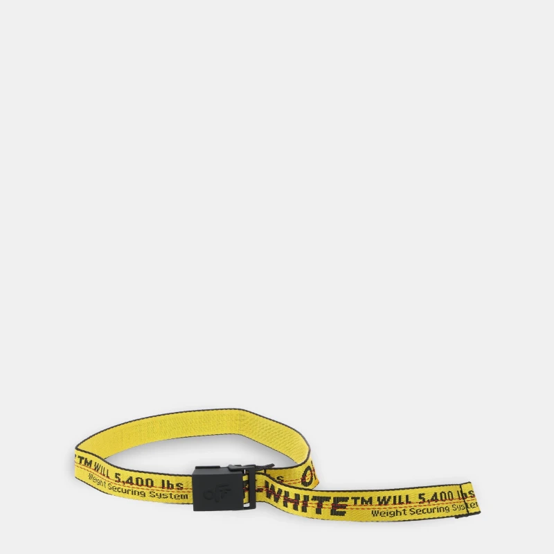 Image of Off White Kids Industrial Fabric Belt Yellow Black male I