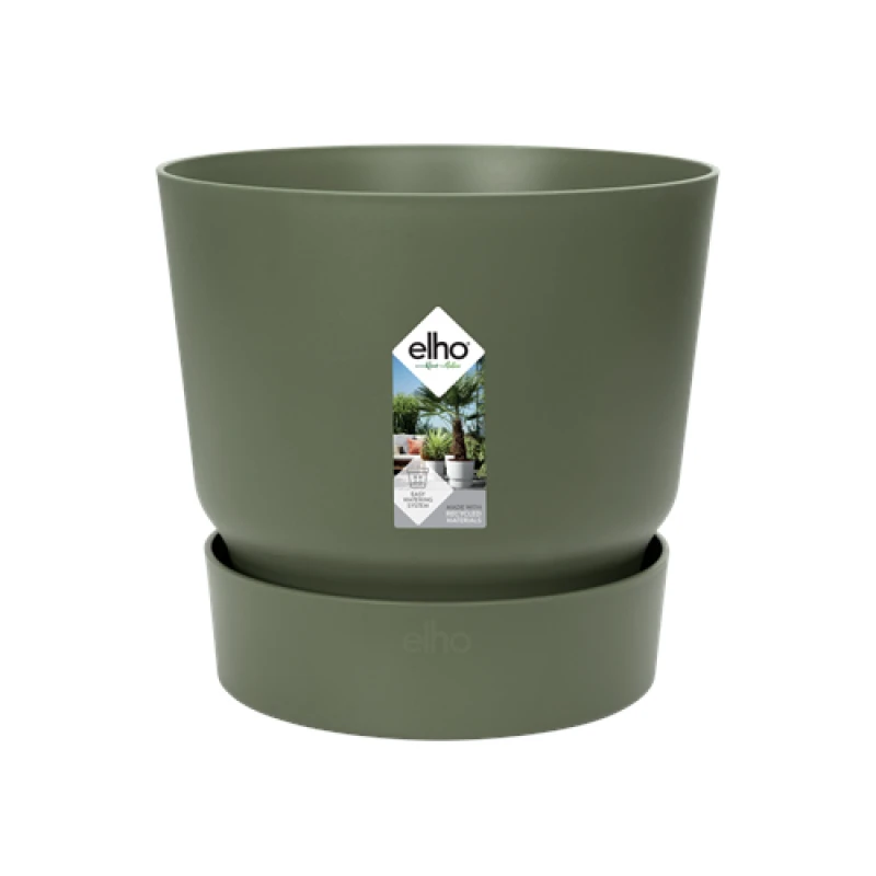 Image of Elho Greenville Round 25cm - Leaf Green 0462262436000