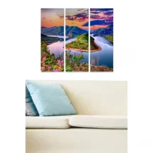 Image of MDF2427200 Multicolor Decorative MDF Painting (3 Pieces)