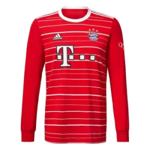 Image of 2022-2023 Bayern Munich Long Sleeve Home Shirt (Kids)