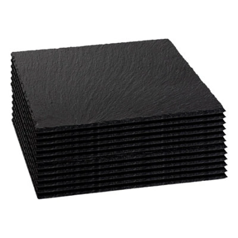 Image of Argon Tableware Square Slate Placemats - 33Cm - Pack Of 12