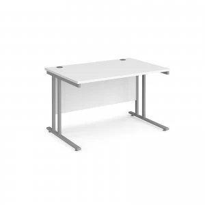 Image of Maestro 25 SL Straight Desk 1200mm x 800mm - Silver Cantilever Frame