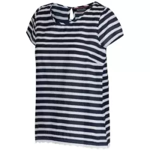 Image of Regatta Womens Jakayla Coolweave Short Sleeve Shirt womens T shirt in Blue - Sizes UK 10,UK 12