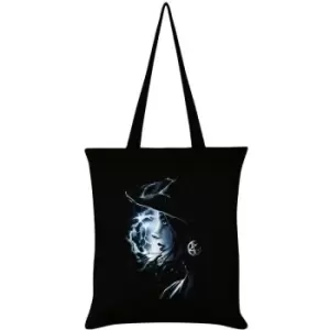 Image of Mystic Witch Tote Bag (One Size) (Black/Light Blue) - Grindstore