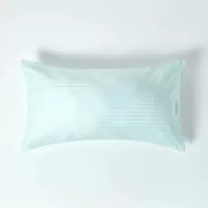 Image of Aqua Blue Egyptian Cotton Ultrasoft Housewife Pillowcase 330 Thread Count, King Size - Aqua Blue - Aqua Blue - Homescapes