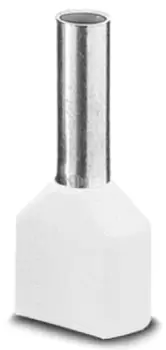 Image of Phoenix Contact Ai-Twin 2X 0,5 - 8 Wh Terminal, Wire Ferrule, 20Awg, White