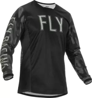 Image of FLY Racing Kinetic S.E. Tactic Jersey Black Grey Camo S