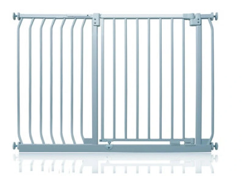 Image of Safetots Elite Pressure Safety Gate, 116Cm - 125Cm, Matt Grey, Pressure Fit Stair Gate